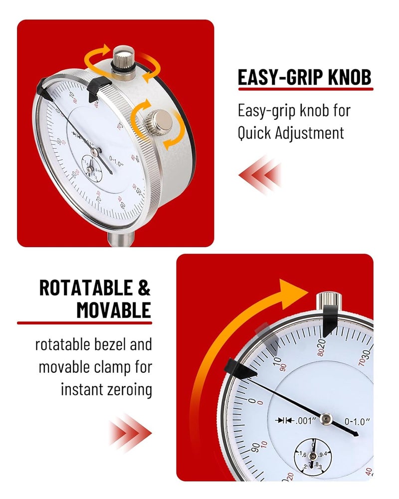 Turnirace Cylinder Bore Gauge - 6434 Sleeve Height and Counter Bore Gauge | 0-1.00" Range | 0.001" Precision | Professional Engine Sleeve Height Indicator Universal for All Diesel - Image 4